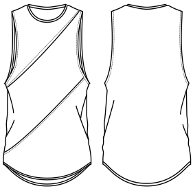 Fashion sewing patterns for MEN T-Shirts Sport tank 7882